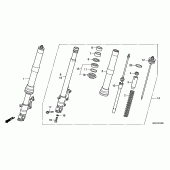 Схема вузла: Вилка передньої осі для Honda CB1000 CB1000R