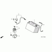 Схема вузла: Акумулятор для Honda NT650 Deauville