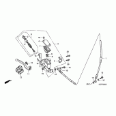 Схема вузла: Передній гальмівний циліндр для Honda CR250