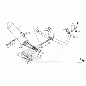 Схема вузла: Вихлопна система для Honda CBR300R