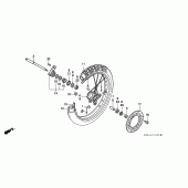 Схема вузла: Переднє колесо для Honda NX650 Dominator