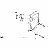 Схема вузла: Left rear crankcase cover для Honda CMX250 Rebel
