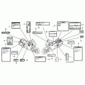 Схема вузла: Інформаційні наклейки для Honda ST1100 Pan-European