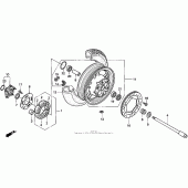 Схема узла: Заднее колесо для Honda GL1500 Gold Wing Aspencade