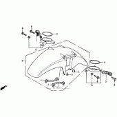 Схема узла: Переднее крыло для Honda CB1000 CB1000F
