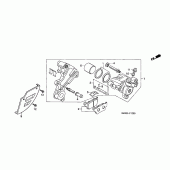 Схема вузла: Задній гальмівний супорт для Honda NX650 Dominator