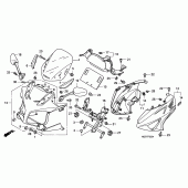 Схема узла: Cowling comp (CBF600S8/SA8) для Honda CBF600