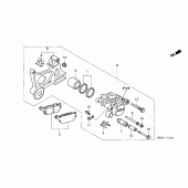 Схема узла: Задний тормозной суппорт для Honda CBR600 CBR600FS Sport Edition