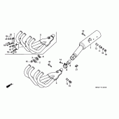 Схема вузла: Вихлопна система для Honda CBR600 CBR600F Hurricane