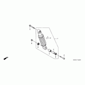 Схема вузла: Задня підвіска для Honda XR125