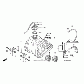 Схема вузла: Паливний бак для Honda XR250