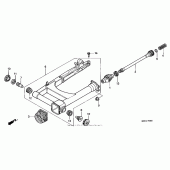 Схема вузла: Задній важіль (Маятник) для Honda VT1100 Shadow Aero