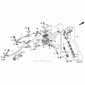 Схема узла: Задний тормозной цилиндр (2) для Honda NC700