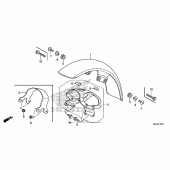 Схема узла: Переднее крыло (2) для Honda VT750 Shadow Spirit