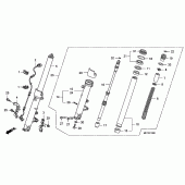 Схема вузла: Вилка передньої осі для Honda CB1300 Super Four