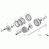 Схема вузла: Зчеплення для Honda VTX1300