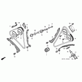 Схема узла: Цепь ГРМ & Натяжитель & Успокоитель для Honda ST1300 Pan-European