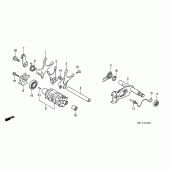 Схема вузла: Gear shift drum для Honda XR600