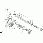 Схема узла: Привод стартера для Honda CB750 Nighthawk