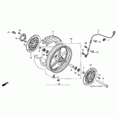 Схема вузла: Переднє колесо для Honda VFR800 Interceptor