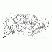 Схема вузла: Нижній обтічник (VTR1000SP2 / 3 / 4/5/6) для Honda VTR1000 VTR SP-2