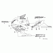Схема вузла: Stripe / mark (2) для Honda CBR900RR CBR900RR Fireblade