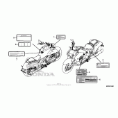 Схема вузла: Інформаційні наклейки для Honda GL1800 Gold Wing Valkyrie