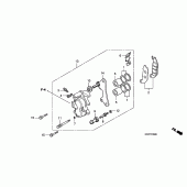 Схема узла: Передний тормозной суппорт для Honda CBF125