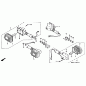 Схема узла: Поворотники для Honda NX250