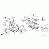 Схема вузла: Клапанна кришка для Honda VT750 Shadow Aero