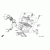 Схема вузла: Rear головка циліндра для Honda VTR1000 VTR SP-1