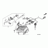 Схема узла: Задний фонарь (Стоп-сигнал) для Honda NT700 NT700V