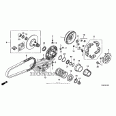 Схема вузла: Driven face для Honda FSC600 Silver Wing