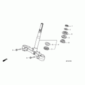 Схема узла: Рулевая траверса для Honda FJS600 Silver Wing