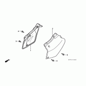 Схема вузла: Бічний обтічник для Honda XR400