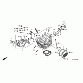 Схема вузла: Головка циліндра cover / головка циліндра для Honda CRF230 CRF230F