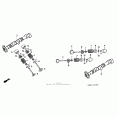 Схема узла: Распредвал & Клапан для Honda NRX1800 Valkyrie Rune