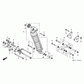 Схема вузла: Задня підвіска (XL1000V) для Honda XL1000V Varadero