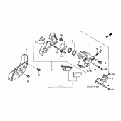 Схема вузла: Задній гальмівний супорт для Honda XR400