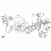 Схема узла: Заднее крыло для Honda VF750 Magna