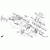 Схема вузла: Задній амортизатор для Honda CBR600 CBR600F4i