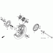 Схема узла: Заднее колесо для Honda XRV750 Africa Twin