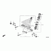 Схема вузла: Рульова траверса для Honda CRF125 CRF125FB