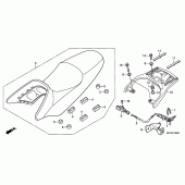 Схема вузла: Сидіння & Багажник для Honda XL125 Varadero