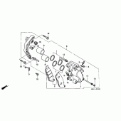 Схема узла: Передний тормозной суппорт для Honda NV600 Shadow