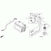 Схема вузла: Акумулятор (CBR125R / RS / RW5 / RW6 / RW8) для Honda CBR125