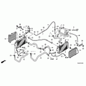 Схема узла: Радиатор для Honda GL1800 Gold Wing