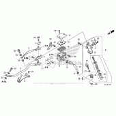 Схема узла: Задний тормозной цилиндр 2 для Honda NC700