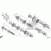 Схема вузла: Трансмісія для Honda VT750 Shadow Aero