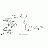 Схема вузла: Верхня траверса & Кліпон керма для Honda VT750 Shadow Aero
